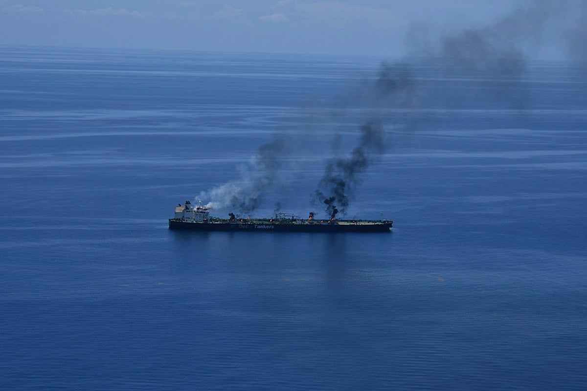 Middle East Tensions_oil tanker attacked in Red sea